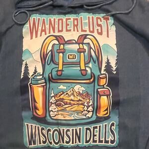 Wisconsin Dells Souvenir Hoodie Heavy‎ Women Medium Wanderlust Long Sleeve Green